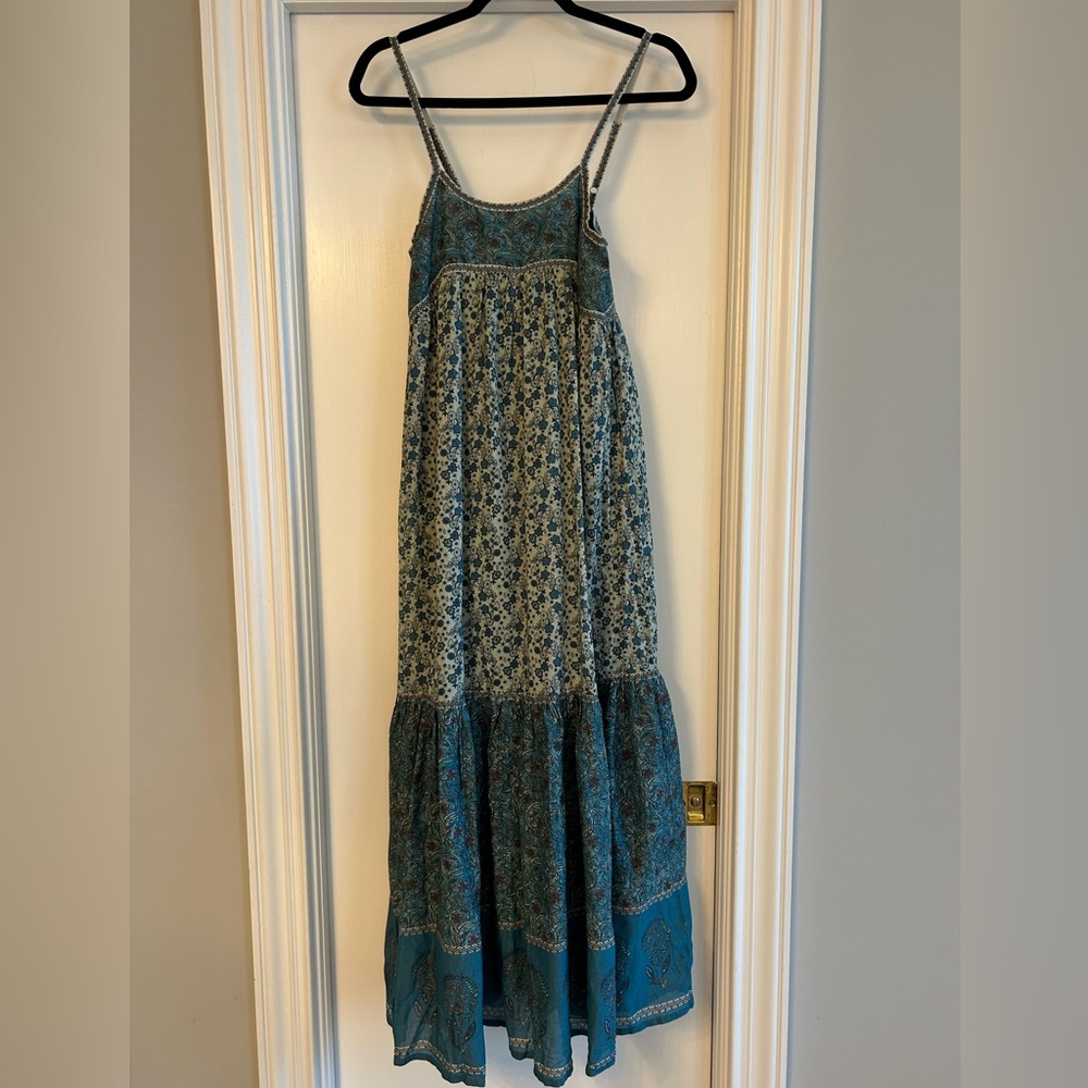 NATURAL LIFE Teal and Cream Floral Maxi Dress